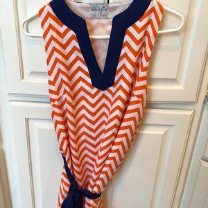 Chevron print dress